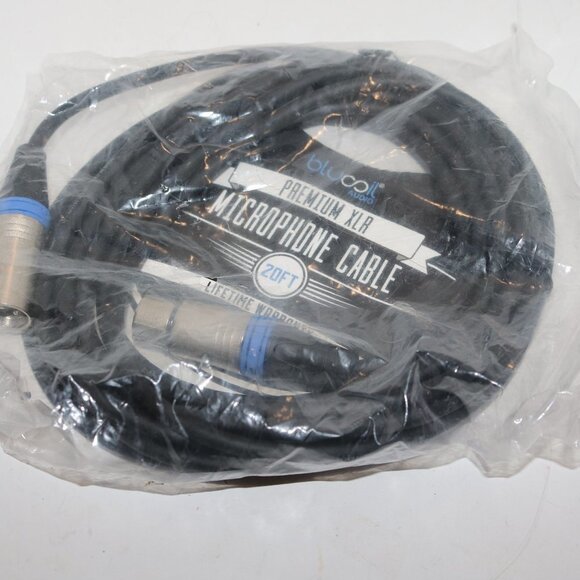 Bluecoil premium XLR microphone cable 20 feet new in package - Picture 1 of 3